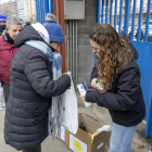 Imatge de la recollida solidària de productes que va organitzar el club a favor de Lleida Pels Refugiats.