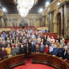 La presidenta del Parlament, Anna Erra, rep els Bancs dels Aliments