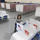 Imatge d’un dels centres de votació a New Hampshire.