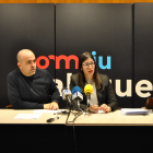 Lorena González i Guifré Ricart van presentar el pressupost.