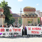 Protesta contra els abusos a l’Aula de Teatre de Lleida.