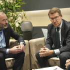 Feijóo, reunit ahir amb el líder del PP europeu, Manfred Weber.