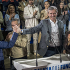 El president gallec Alfonso Rueda (PP), dijous en un míting.