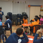 Una de les sessions del projecte ‘Restaurem les relacions’ que es porta a terme al Futsal Alcoletge.