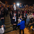 El president de la Xunta i candidat a la reelecció, Alfonso Rueda (PP), en un míting a Lugo.