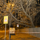 Els Bombers van abalisar ahir la zona per la caiguda d’un arbre a l’INS Ronda de Lleida.