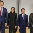 Felip VI i Aragonès van coincidir ahir en la inauguració d’una seu de l’empresa Puig a Barcelona.