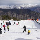 Esquiadors a Espot a començaments d’aquesta setmana.