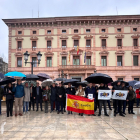 Unes quaranta persones van guardar un minut de silenci a Lleida.