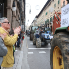 Els pagesos mallorquins es van unir ahir a les protestes i van portar els seus tractors al centre de Palma.