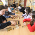 Un moment del torneig d’escacs i dames, dins de la sessió de jocs de taula que va tenir lloc ahir.