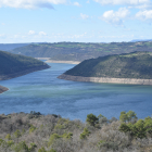 Vista des de Tiurana del pantà de Rialb, al Segre, que acumula més aigua que fa un any.