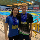 Emma i Jordi Carrasco, amb totes les medalles aconseguides.