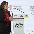 Laura Vilagrà, vicepresidenta de la Generalitat, ahir durant la presentació de la Volta.