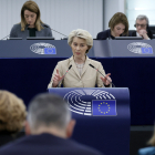 La presidenta de la Comissió Europea, Ursula von der Leyen, ahir a l’Eurocambra.