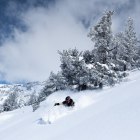 Un esquiador aquesta setmana a l’estació d’esquí de Baqueira.