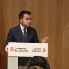 El president del Govern, Pere Aragonès, ahir en un acte a Barcelona.