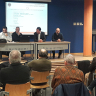 Una vista de l’assemblea extraordinària del Tàrrega celebrada ahir.