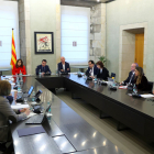 La Comissió Interdepartamental de Sequera celebrada ahir sota la presidència de Pere Aragonès.
