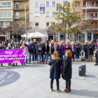 CCOO va convocar una concentració a Lleida, en què va procedir a la lectura d’un manifest.