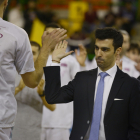 Gerard Encuentra, durant la presentació de l’equip abans de l’inici.