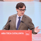 Imatge de Salvador Illa en un acte dels socialistes catalans divendres passat.