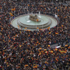 Imatge de la manifestació a Madrid contra “el deteriorament polític, institucional i social” d’Espanya.