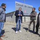 Membres de Junts van visitar ahir el circuit de Lleida.