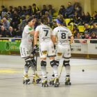 Jugadores del Vila-sana celebren un gol en un partit recent.