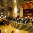 Concert de Setmana Santa, ahir a la Catedral de Lleida a càrrec de la Banda Municipal.