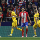 Joao Félix evita celebrar amb efusivitat el seu gol al camp de l’Atlètic de Madrid, club al qual encara pertany.