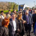 Les autoritats van arribar amb tren al nou baixador del polígon a les 9.08 hores.