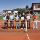 Responsables del club i autoritats, ahir en la presentació del torneig a les pistes del CT Urgell.