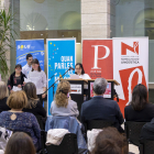 Un moment de l’acte celebrat ahir a la Biblioteca Pública de Lleida.