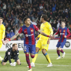 Raphinha celebra el gol que va marcar a l’inici de la segona part.