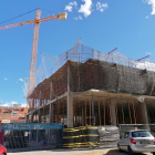 Un bloc en construcció al barri de Pardinyes.