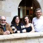 Ferran Sáez; la directora de SEGRE, Anna Sàez; Anna Punsoda, i el director de l’IEI, Andreu Vàzquez.