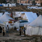 Palestins desplaçats pel conflicte a la ciutat de Khan Yunis.