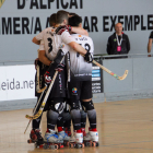 Jugadors de l’Alpicat celebren un gol en un partit recent.