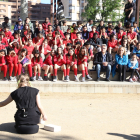 Alumnes de centres de Lleida van assistir ahir a la clausura del programa als Camps Elisis.