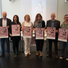 Presentació ahir a la Llotja de Lleida dels actes de celebració del Dia Internacional de la Dansa.