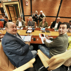 Andoni Ortuzar i Imanol Pradales, en primer terme, en la reunió de l’Euzkadi Buru Batzar del PNB.