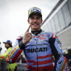 Marc Márquez va celebrar ahir la seua primera pole de la temporada amb Ducati.