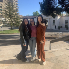 Nerea, Marta i Míriam, estudiants d’Infermeria a la UdL.