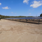 La primera central solar del Garrigues Sud a Bovera.