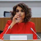 La ministra d’Hisenda, María Jesús Montero, en una jornada sobre fons europeus el dia 25 d’abril.