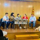 Representants de la plataforma Tsunami Animalista de Lleida.