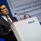 El president del BBVA va defensar la “important prima” oferta.