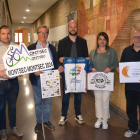 Els organitzadors de la prova, ahir durant la presentació.