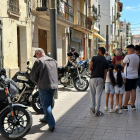 Algunes de les motos de segona mà que es van exhibir ahir al centre de les Borges.